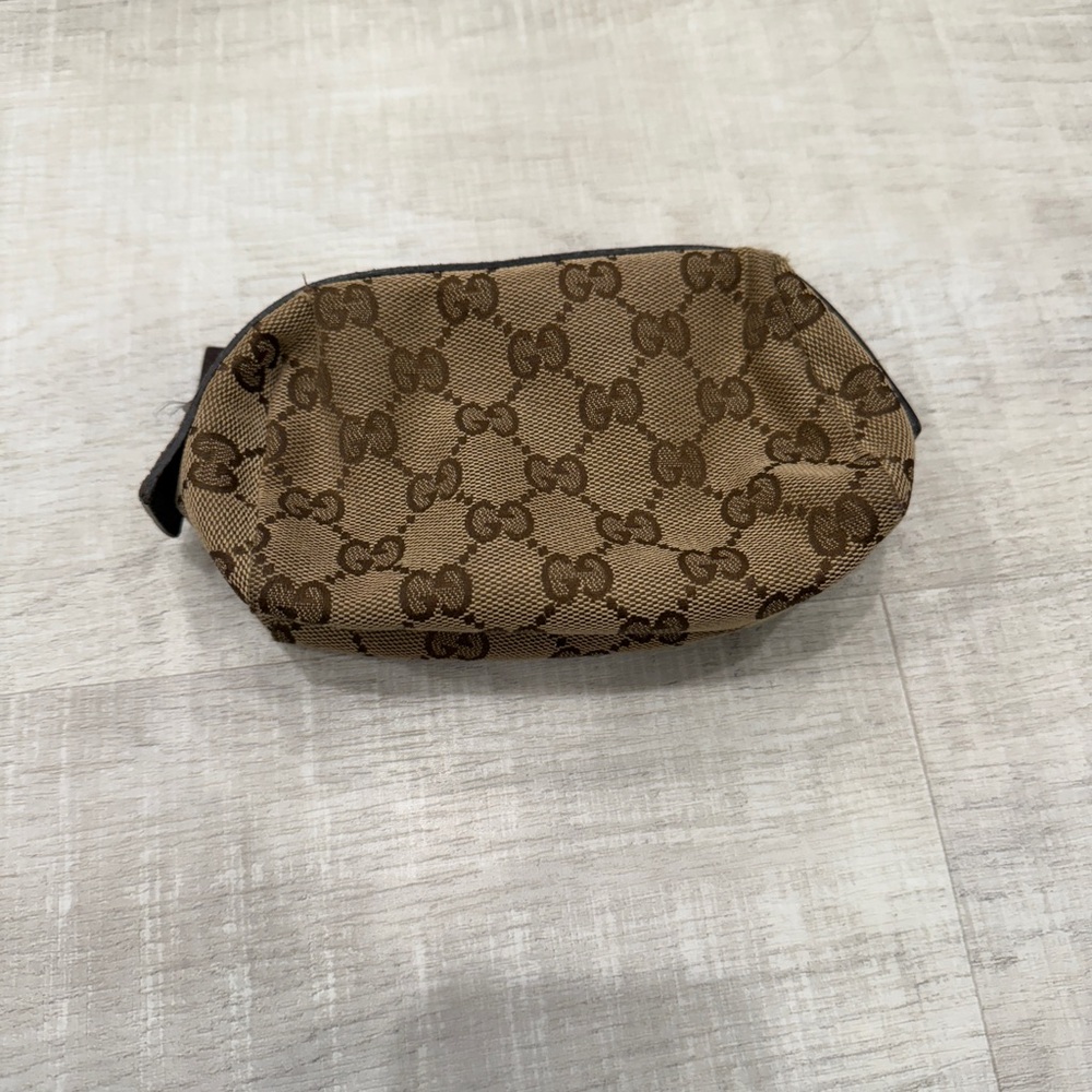 Gucci Brown Monogram Pouch